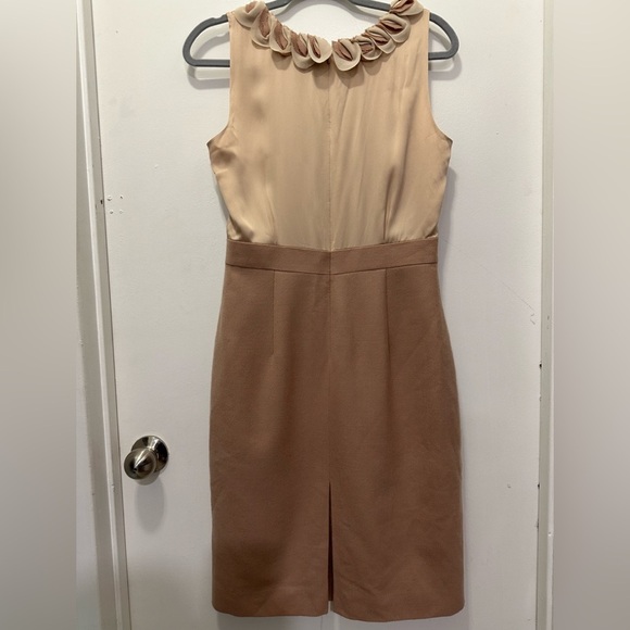 J. Crew Collection Cream Sheath Dress Silk/Wool Blend Sz 6 - Picture 4 of 5